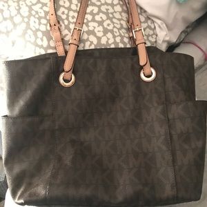 Michael Kors chocolate logo handbag